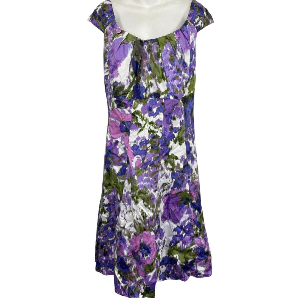 DB Signature Ella Dressbarn Purple Stretch Cotton Sleeveless Dress sz 18W